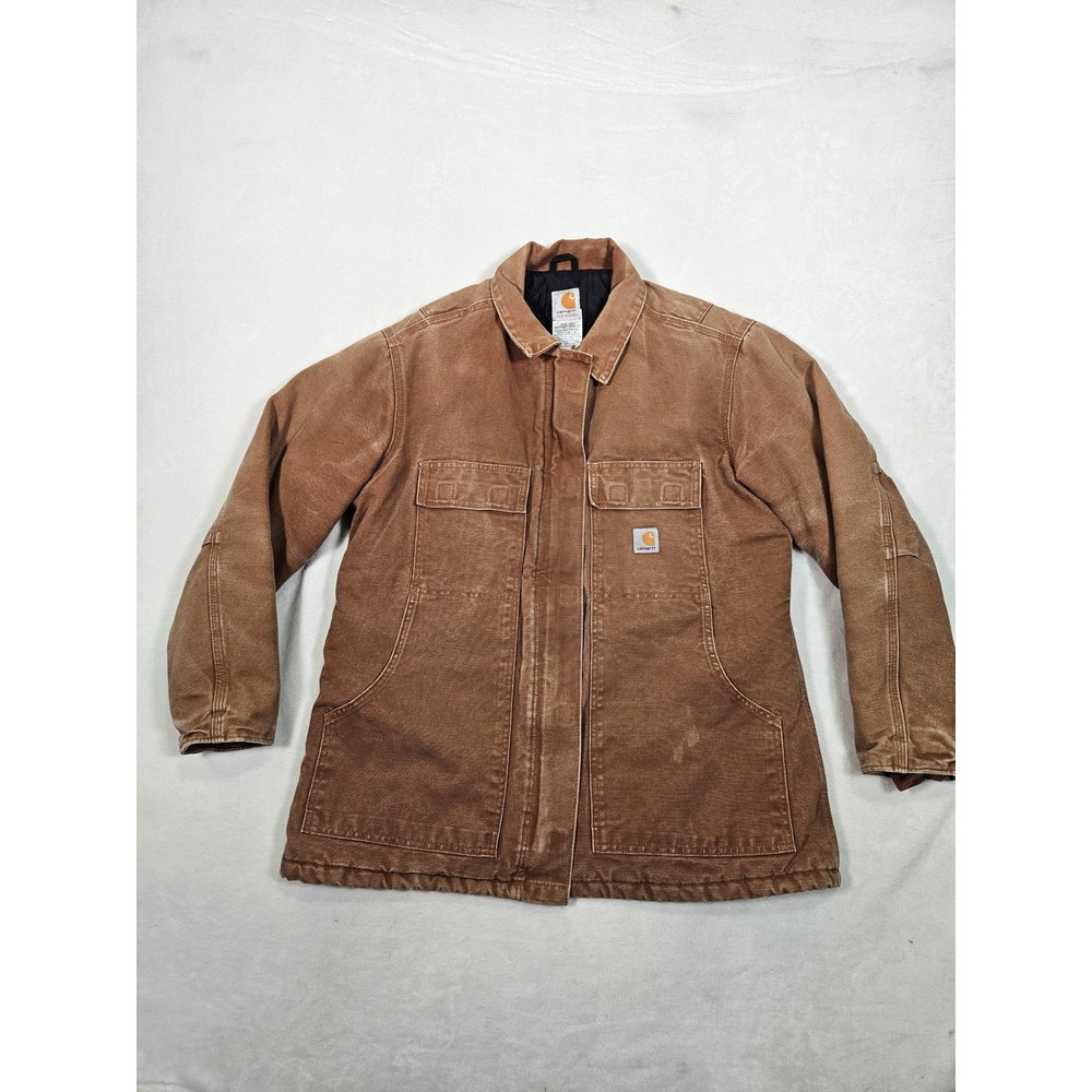 Carhartt for Women Brown Canvas Quilted Work Jacket Coat WC026 BRN Large Regular